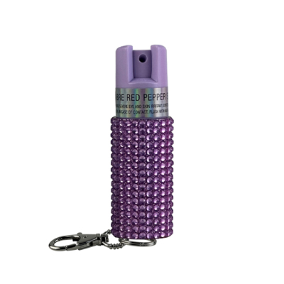 美国Sabre沙豹喷雾 射流型 钥匙环款 紫色镶钻 185元